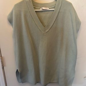Zara tunic sweater vest in mint green